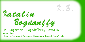 katalin bogdanffy business card